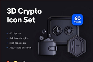 加密金融产品3D图标