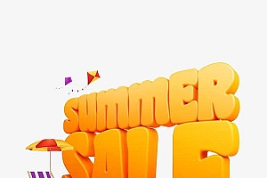 夏天促销艺术字