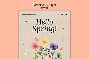 你好春天广告海报