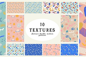 现代抽象涂鸦图案背景