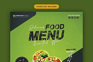 美味卷饼美食宣传单