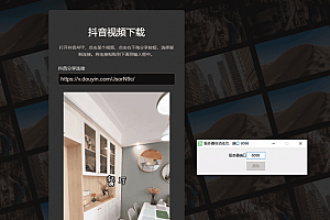 一键提取抖音视频,服务器端口映射,无水印高清视频下载,成品+源码已打包