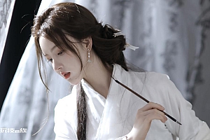 美人如画白色古装美女才女唯美壁纸图片