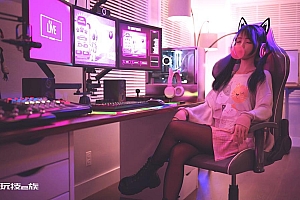 听歌的美女高清壁纸图片