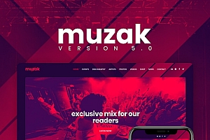 Muzak v5.6.1 – 音乐 WordPress 主题
