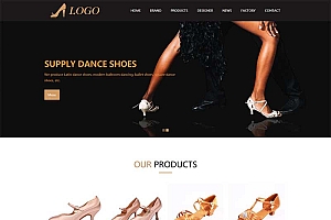 英文外贸拉丁舞鞋鞋类网站pbootcms模板源码