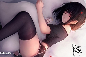 熟睡中的少女动漫壁纸高清图片