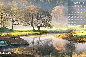 最新2022年11月日历电脑壁纸
