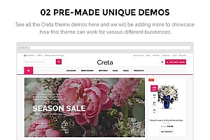 Creta v5.8 – 花店 WooCommerce WordPress 主题