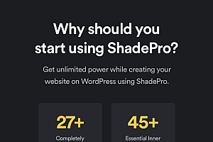 ShadePro v3.4.3 – 启动和 SaaS WordPress 主题