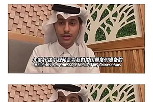 卡塔尔表情包王子用中文感谢网友 学说中文有多可爱
