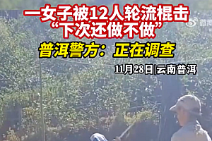 警方回应网传一女子被12人轮流棍击 画面曝光:毫无尊严漠视国法