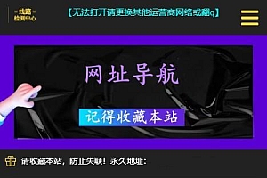 网址导航引导页面H5源码-自动检测域名延迟