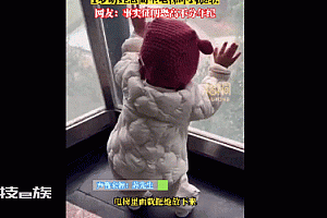 1岁萌娃坐透明电梯被吓到腿软,网友:恐高不分年龄