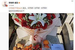 江秋莲去江歌墓前读判决书   一位坚强的母亲终于等来了正义