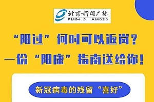 阳过何时可返岗?“阳康”指南来了 体温正常后3天