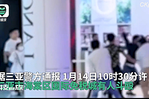 三亚免税城多人抡栏杆斗殴 警方通报:因插队问题引发口角