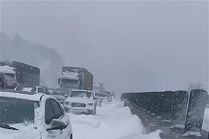 沪陕高速秦岭段暴雪大量车辆被困:在高速路被困25小时