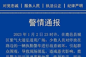 河南鹿邑警车遭破坏 6人被抓2人在逃 涉嫌寻衅滋事