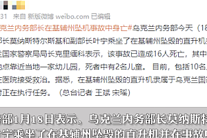乌克兰内务部长在坠机事故中身亡  事发突然具体原因还在调查中