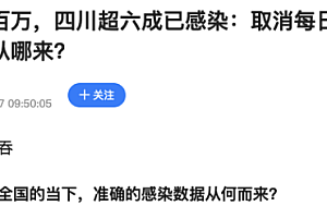 浙江日增百万,四川超六成已感染:取消每日发布后,疫情数据从哪来的?