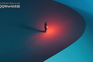 沙漠一个人行走的图片简约壁纸