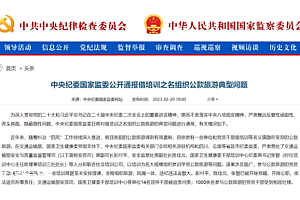 借培训之名公款旅游 3人被双开 14名领导干部被追责问责