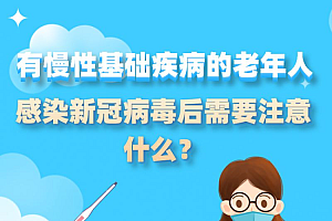 有慢性基础疾病的老年人感染新冠病毒后需要注意什么?这些知识快收藏