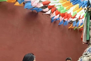 女生去寺庙祈福遇有缘人,网友化身月老高呼“在一起”