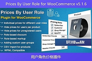 Prices By User Role for WooCommerce v5.1.6 – 用户角色价格插件