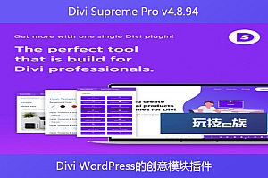 Divi Supreme Pro v4.8.94 – Divi WordPress的创意模块插件
