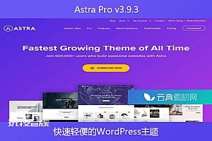 Astra Pro v3.9.3 – 快速轻便的WordPress主题