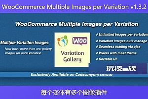WooCommerce Multiple Images per Variation v1.3.2 – 每个变体有多个图像插件