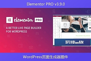 Elementor PRO v3.9.0 – WordPress页面生成器插件
