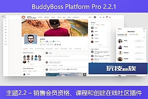 BuddyBoss Platform Pro 2.2.1+主题2.2 – 销售会员资格、课程和创建在线社区插件