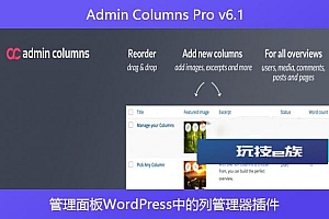 Admin Columns Pro v6.1 – 管理面板WordPress中的列管理器插件