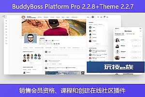 BuddyBoss Platform Pro 2.2.8+Theme 2.2.7 – 销售会员资格、课程和创建在线社区插件