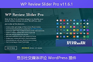 WP Review Slider Pro v11.6.1 – 显示社交媒体评论 WordPress 插件