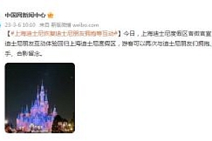 上海迪士尼恢复拥抱互动 网友:终于可以贴贴了