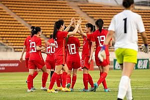 U20女足8-0大胜老挝 果然国足还点看女足