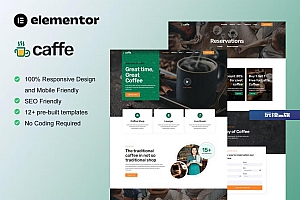 Caffe – 咖啡店和咖啡馆 Elementor 模板套件