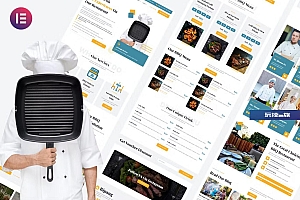 Bipang – 烧烤餐厅在线订餐 Elementor 模板套件