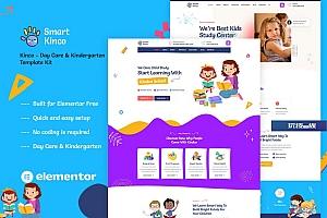托班,早教中心,幼儿园网站模板 Elementor Template Kit – Kinco