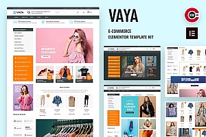 Vaya – 衣服鞋子包包商城网站模板 Elementor Template Kit