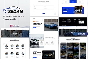 Sedan – 新能源汽车销售租赁服务网站模板Elementor Template Kit