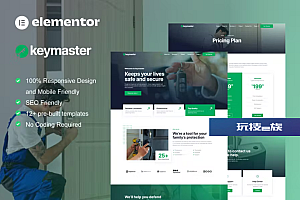 KeyMaster – Locksmith & Key Maker Service Elementor 模板套件