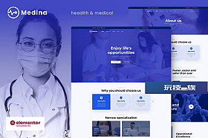 Medina – 医疗与健康 Elementor 模板套件