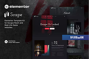 Scape – 现实生活中的密室逃脱游戏 Elementor 模板套件