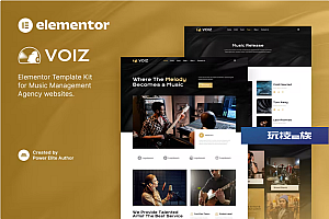 Voiz – 音乐管理机构 Elementor 模板套件