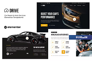 Drive – 汽车维修和汽车服务 Elementor 模板套件